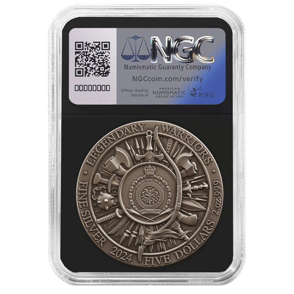 2024 2oz .999 NGCX 10 Legendary Warriors Geronimo Antique Coin