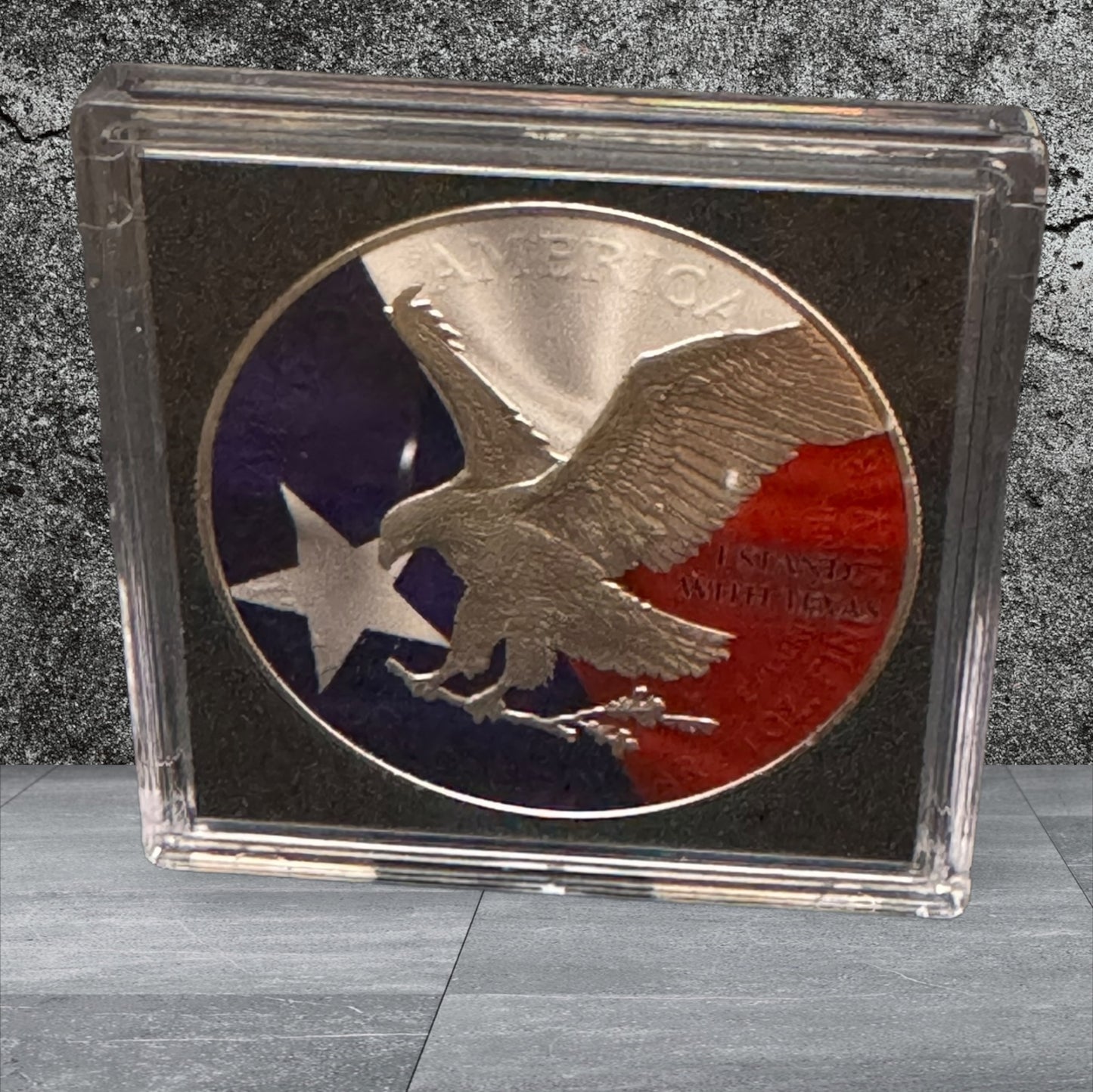 2024 Silver Eagle Colorized .999 Silver Coin 1oz “I Stand With Texas”