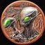 Alien Colorized Reverse Proof 5 oz Copper Medal D