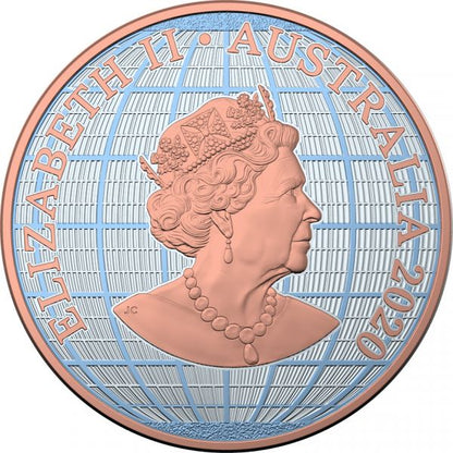 Australia 2020 1USD Beneath the Southern Skies The Flag 1 Oz Silver Coin