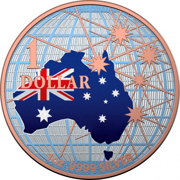 Australia 2020 1USD Beneath the Southern Skies The Flag 1 Oz Silver Coin