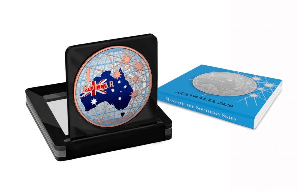 Australia 2020 1USD Beneath the Southern Skies The Flag 1 Oz Silver Coin