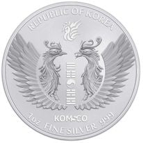 2023 Korea Phoenix BU 1oz .999 Fine Silver Round