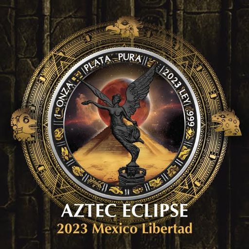 2023 Mexico Libertad Aztec Eclipse Edition 1 oz Silver Coin