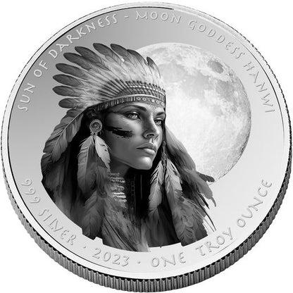 2023 Sioux Nation Moon Goddess Hanwi 1 oz Silver Coin