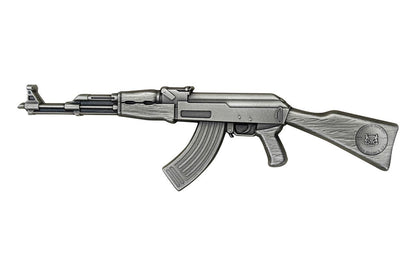 2024 Chad 10,000 Francs 2oz .999 Silver AK-47 Rifle Antiqued Coin