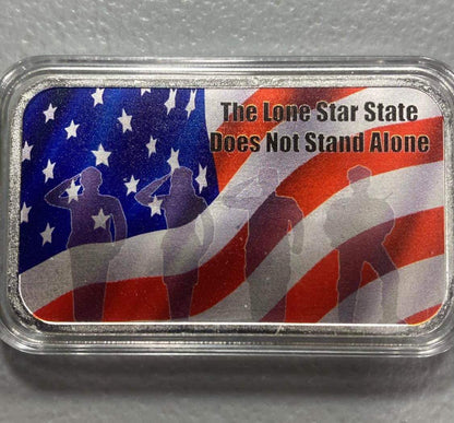 2024 Texas Lone Star Border Security National Guard .999 Silver Art Bar