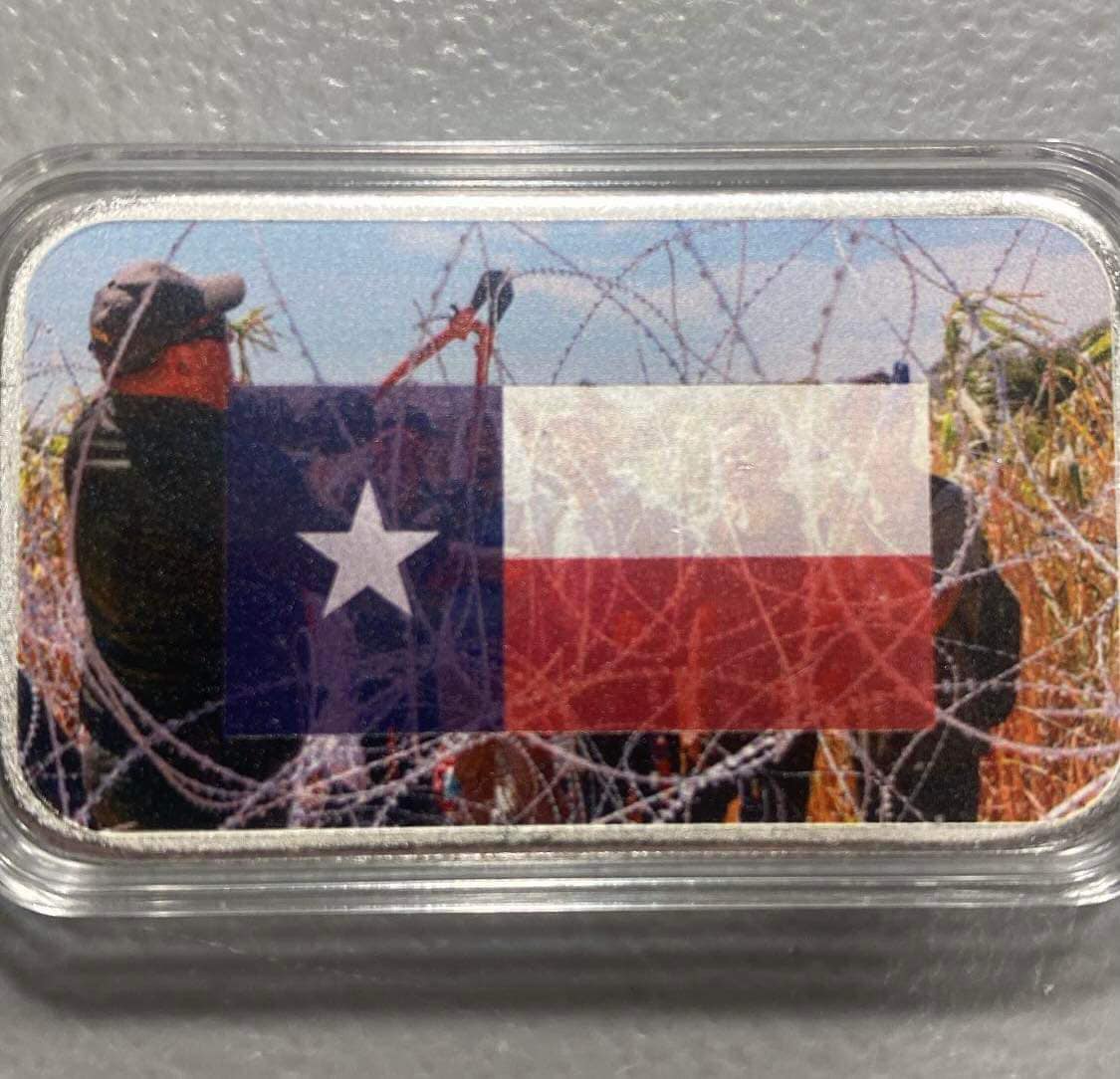 2024 Texas Lone Star Border Security National Guard .999 Silver Art Bar