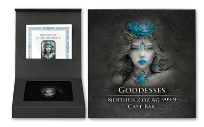 2024 Germania Mint 2oz Silver Goddesses Nerthus Cast Bar