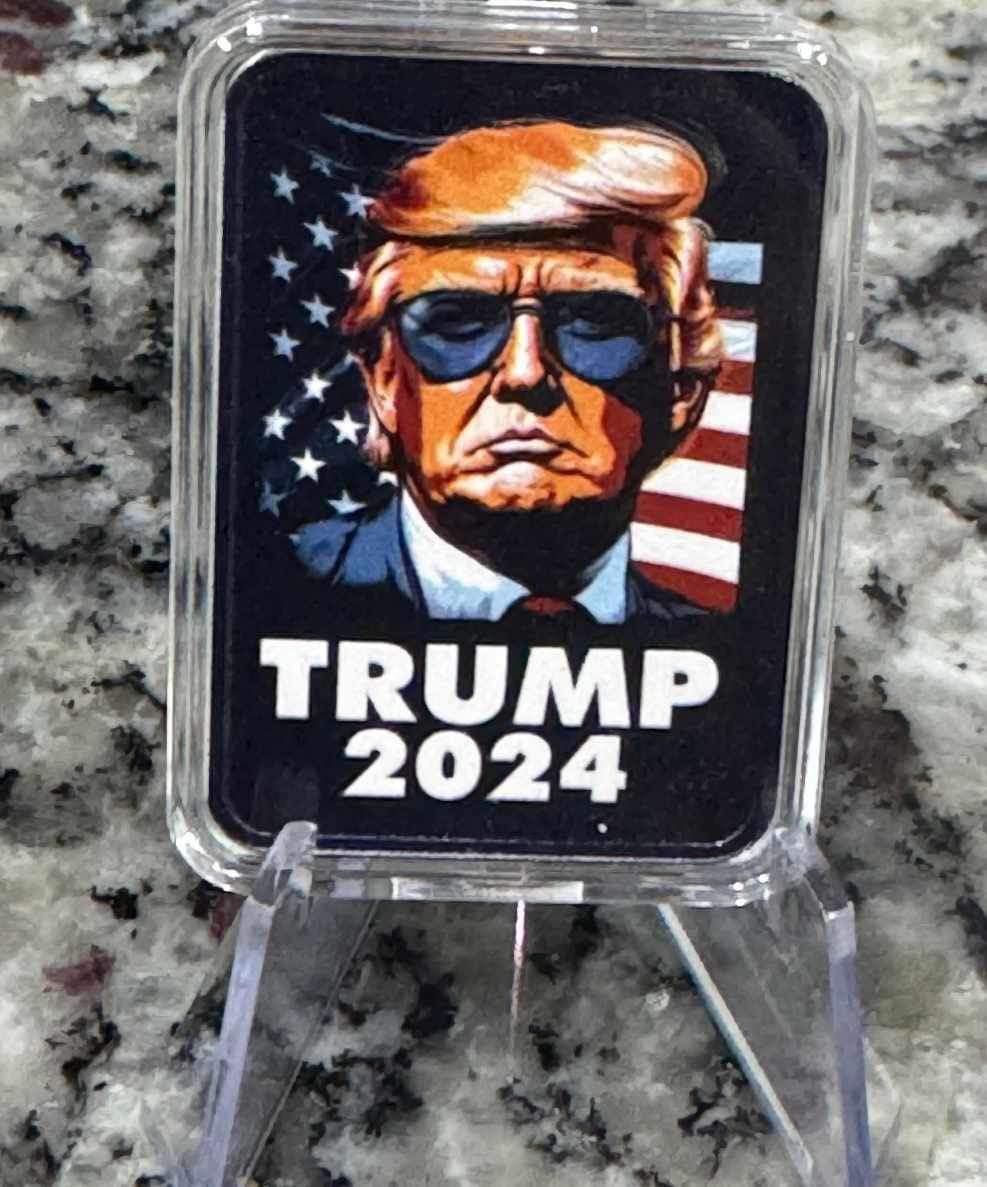 Trump 2024 Silver Color Art Bar – Captain’s Chest Bullion