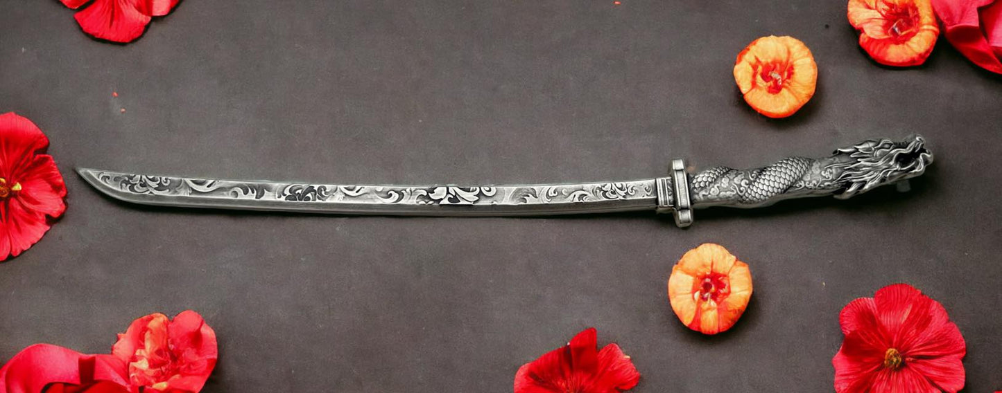 2024 Chad Katana Sword Shaped 2 oz  Silver Coin (950 Mintage)