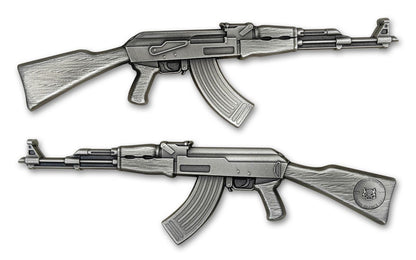 2024 Chad 10,000 Francs 2-oz Silver AK-47 Rifle Antiqued Coin Presale