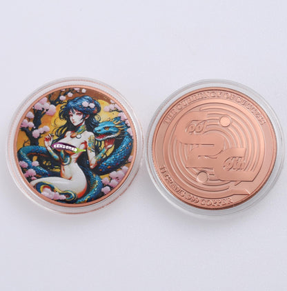 2025 Year of the Spicy Lunar Snake Colorized  33g Copper Round in Card Presale