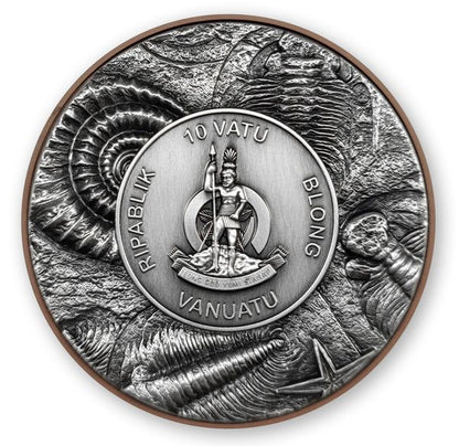 2025 .999 Silver Coin Antiqued Double Silver Giant Megalodon