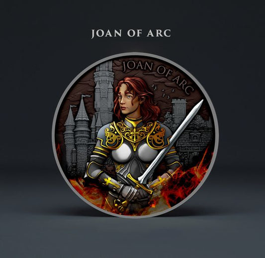 2023 Joan of Arc 1oz .999 Colorized Silver Round Series Legendary Warriors