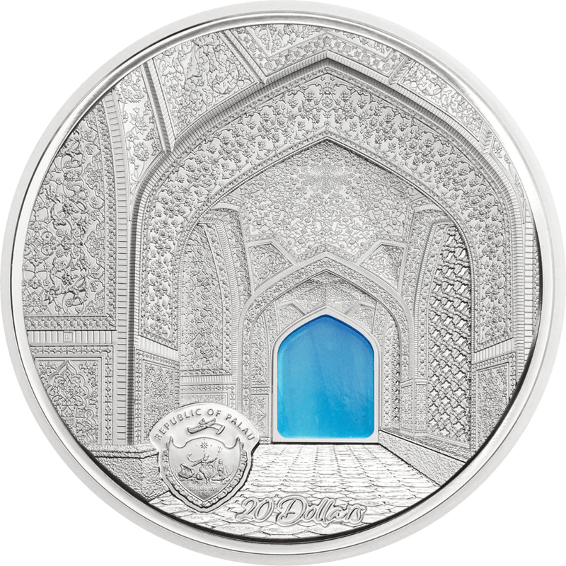 Tiffany Art Isfahan Proof | Palau 20 Dollars 3 Oz 999 Silver Final Edition 2020