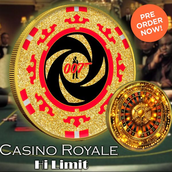 2023 Tuvalu Colorized Casino Royale Hi Limit .999 Silver 1oz Coin Presale