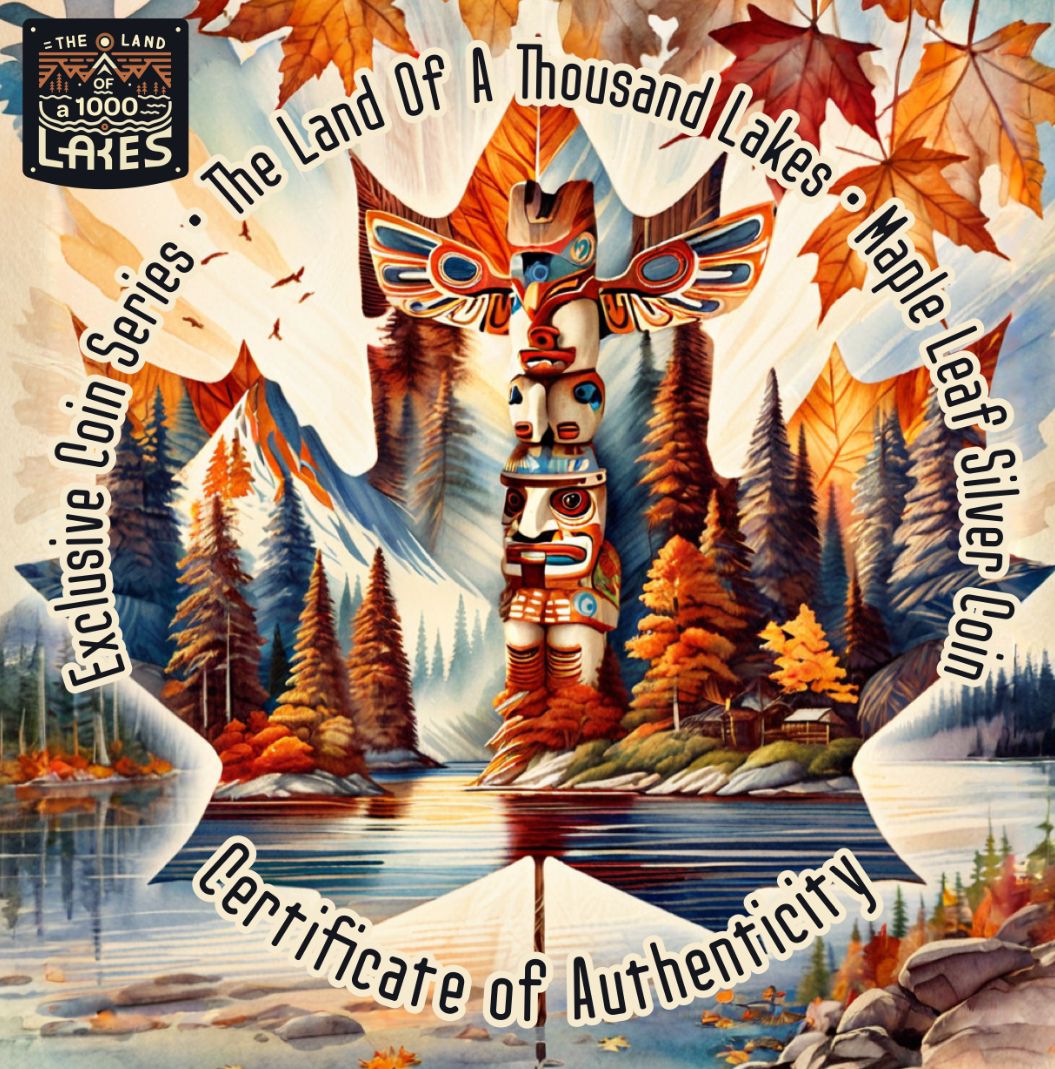 2023 Canada Maple .9999 1oz Totem Land of a Thousand Lakes Series