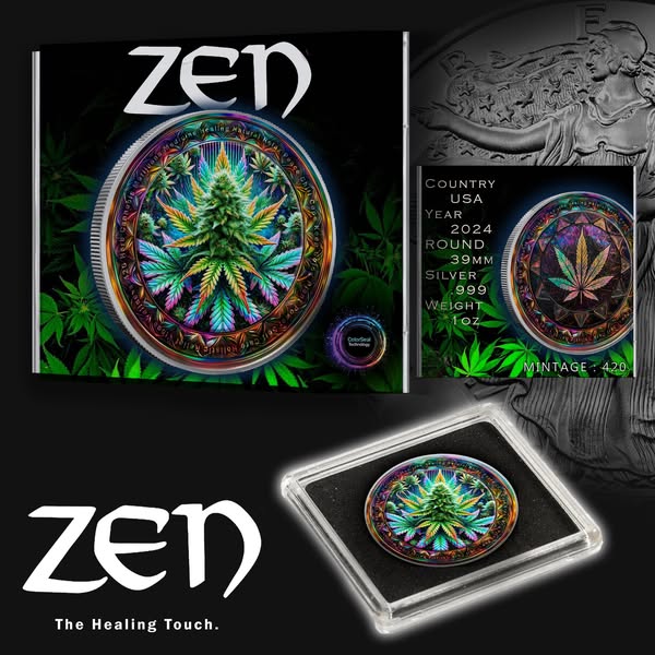 2024 Silver Eagle "ZEN" 1oz .999 Colorized Silver Coin