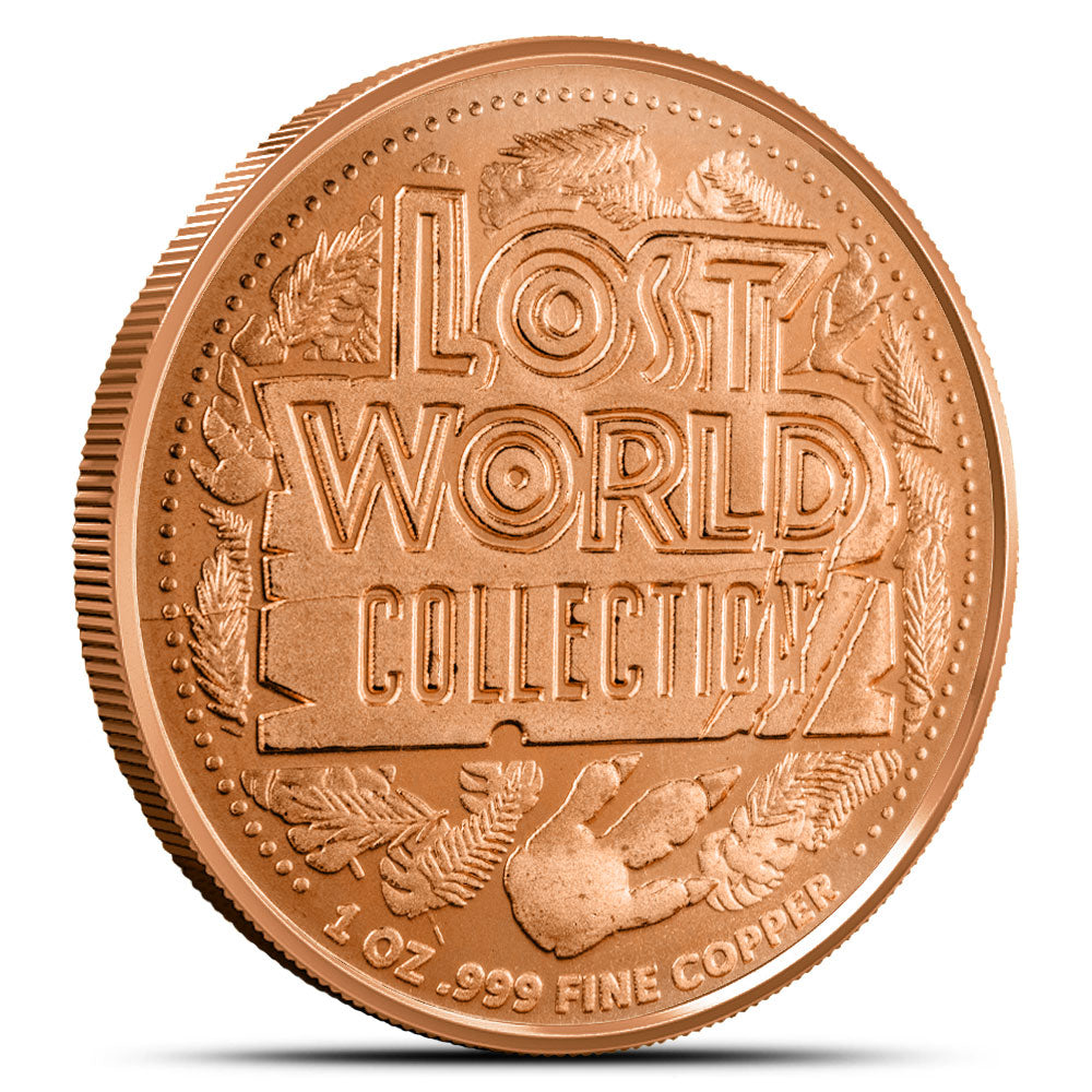 5-1oz T-Rex Lost World Collection Copper Rounds