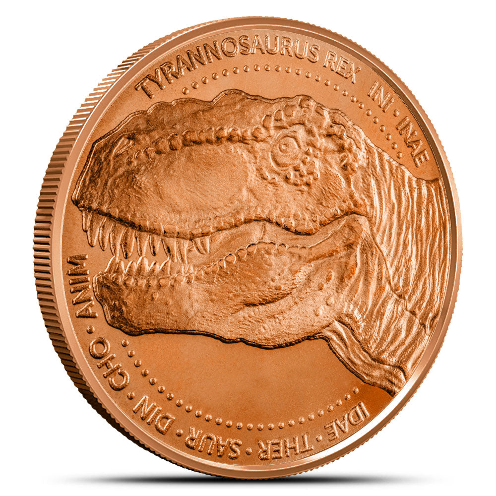 5-1oz T-Rex Lost World Collection Copper Rounds