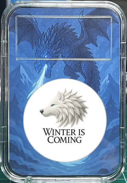 Return of the Dire Wolf Colorized in Protective Slab 1oz .999 Silver