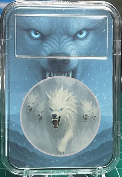 Return of the Dire Wolf Colorized in Protective Slab 1oz .999 Silver