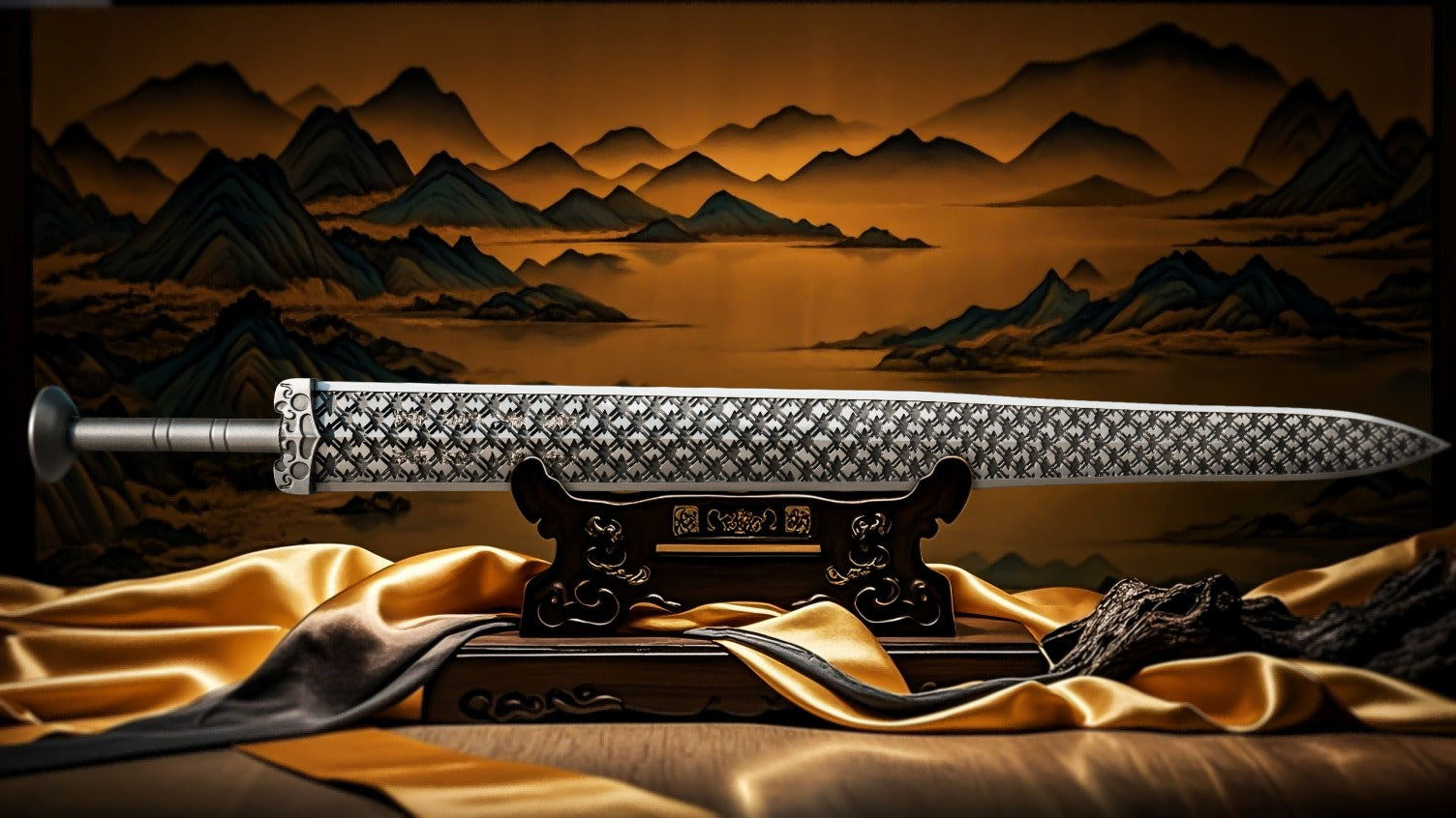 2025 Cameroon Sword of Goujian 2oz .999 Antique Silver