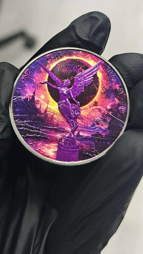 2024 Mexico Libertad Lost Land of Utopia Metallic Colorized 1oz .999 Silver