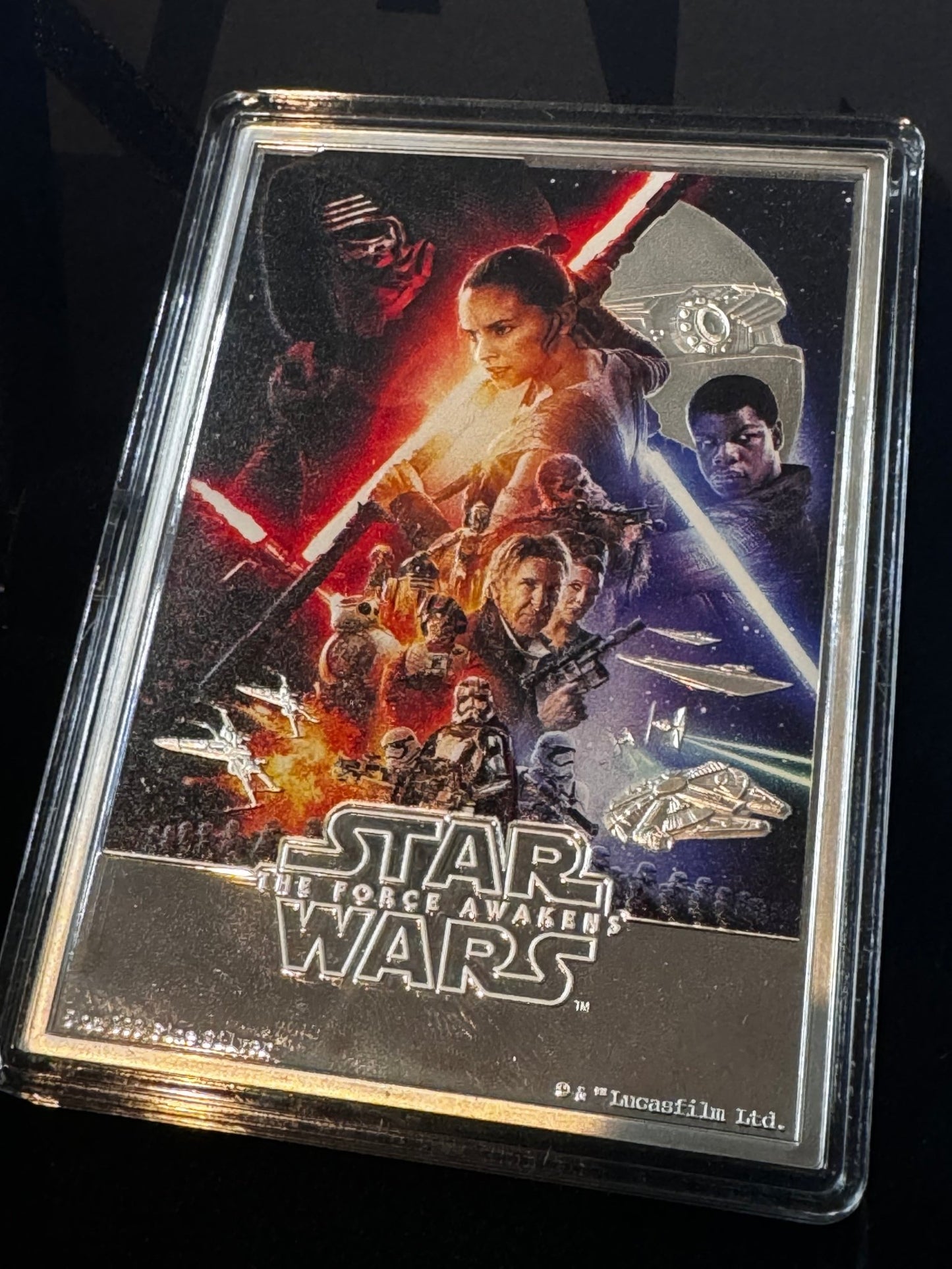 2024 NZM 5oz Colorized Star Wars The Force Awakens.999 Silver Coin