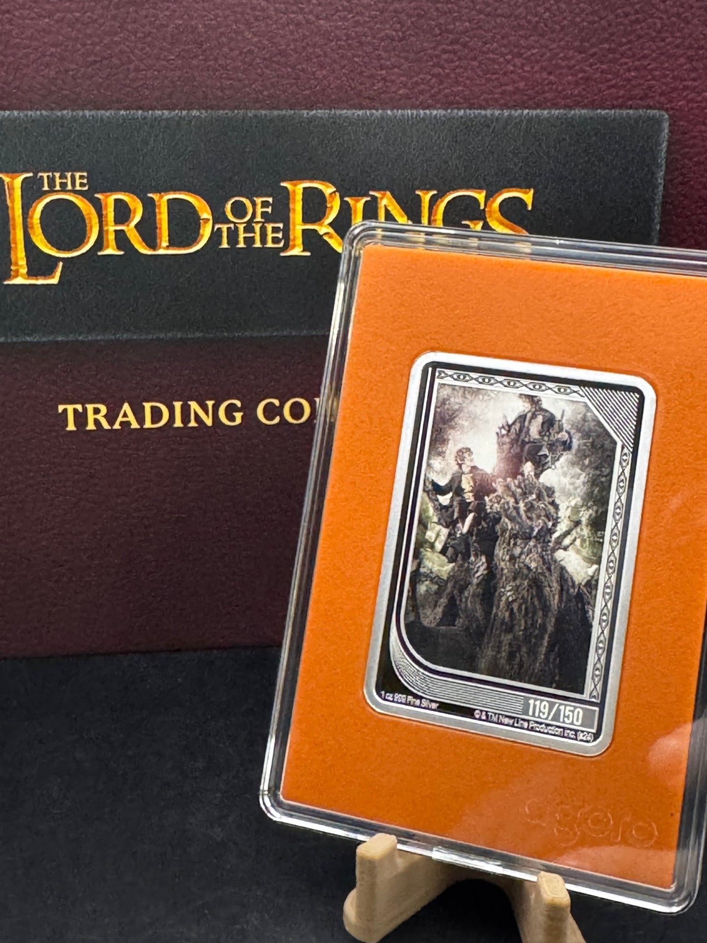 Agoro Mint Trading The Lord of the Rings 1oz .999 Silver Coin Orange Topaz Treebeard 119/150