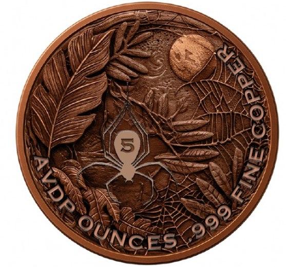 5 oz Glow in the Dark Spider Copper in Capsule - Captain’s Chest Bullion