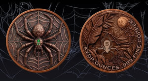 5 oz Glow in the Dark Spider Copper in Capsule - Captain’s Chest Bullion