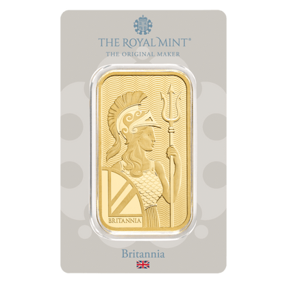 50 gram The Royal Mint Britannia 9999 Gold Bar (In Assay)