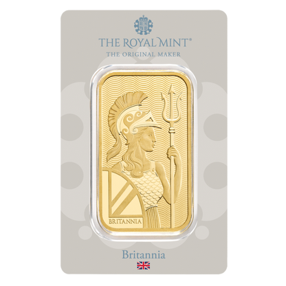 50 gram The Royal Mint Britannia 9999 Gold Bar (In Assay)