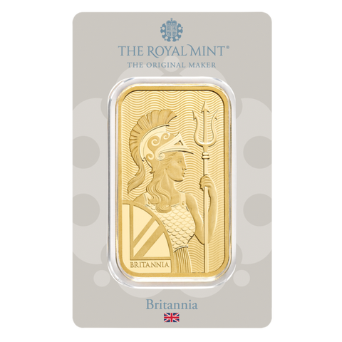 50 gram The Royal Mint Britannia 9999 Gold Bar (In Assay)