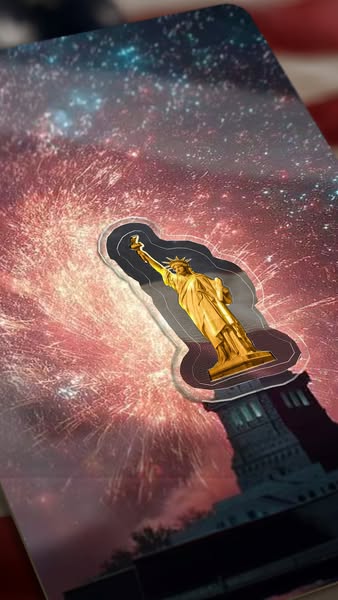 2025 Niue 4th of July Statue of Liberty Shaped 1/1000 oz .9999 Gold Coin in Card