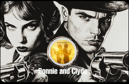 2025 Niue Bonnie and Clyde 1/1000 oz .9999 Gold Coin in Card