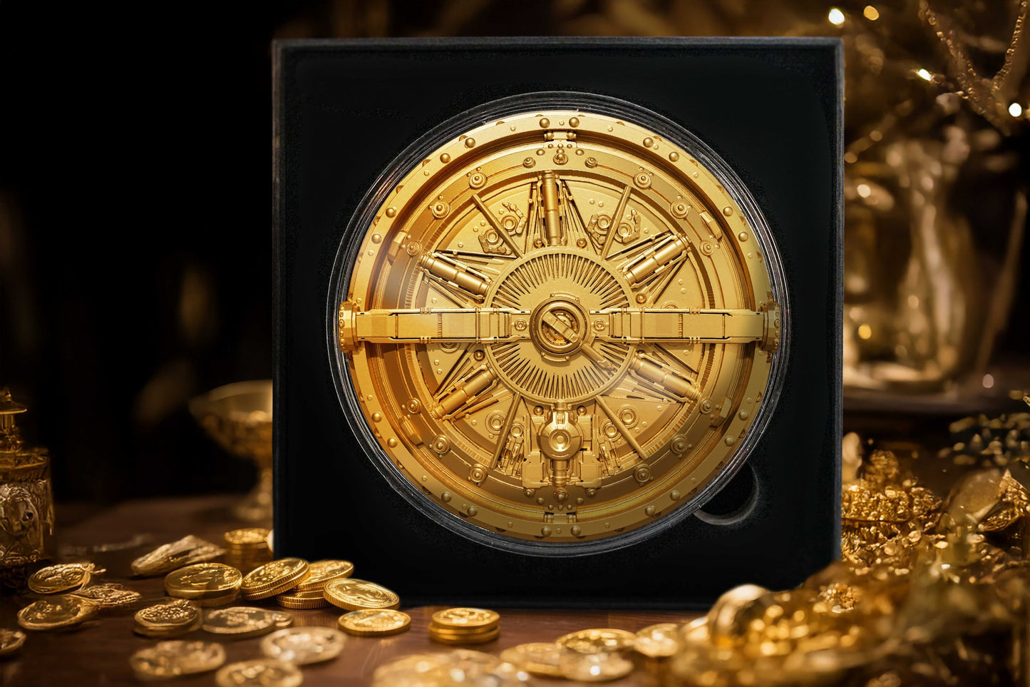 2025 Cameroon Gold Gilded Vault 2 oz Silver 1kg Copper Coin