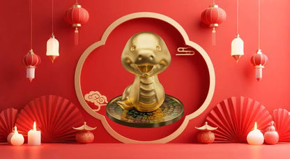2026 Ghana Chinese Zodiac 3 oz .999 Silver & 338 g Copper Snake Statue