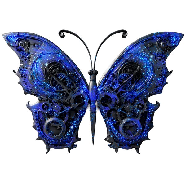 2025 Cameroon Antique Steampunk Mech Butterfly 2 oz .999 Silver Coin