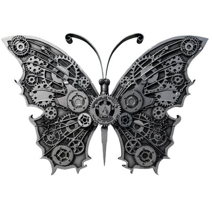 2025 Cameroon Antique Steampunk Mech Butterfly 2 oz .999 Silver Coin