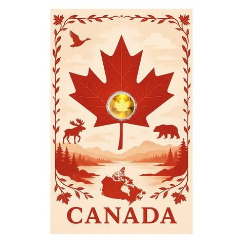 2025 Niue Maple Leaf 1/1000 oz .9999 Gold Coin in Card