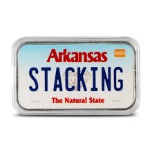 Arkansas License Plate .999 Fine Silver Bar 1oz