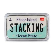 Rhode Island License Plate .999 Fine Silver Bar 1oz