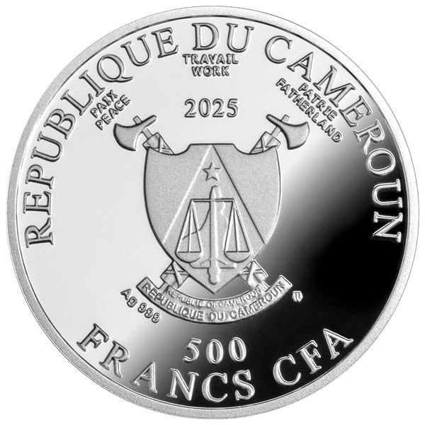 2025 Cameroon 17.5g Proof Winner Takes All .999 Silver Coin Colorized