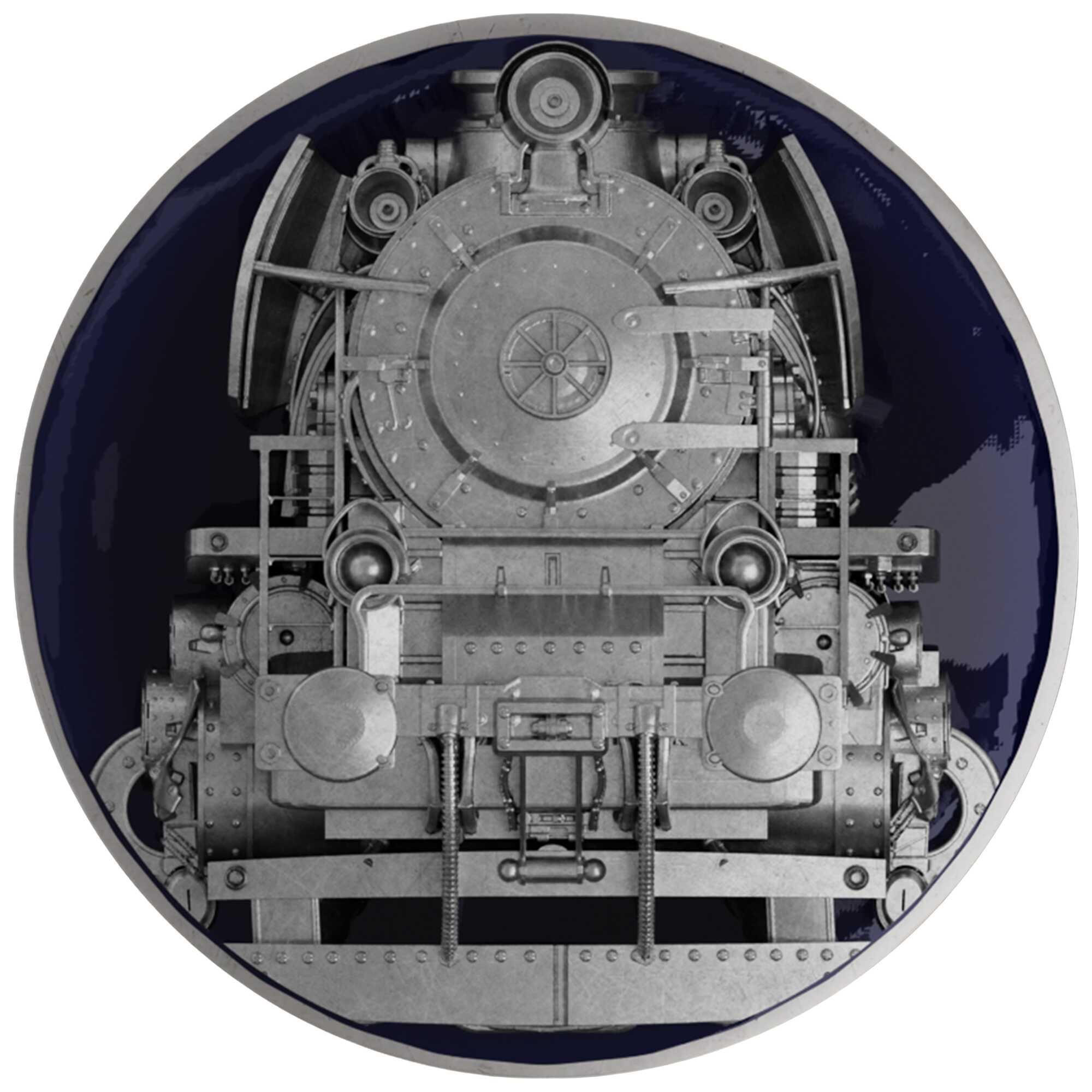 2025 Cameroon Antique Steam Train 2 oz Silver 11.5 oz Copper Coin