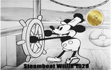 2026 Steamboat Willie 1/1000 oz .9999 Gold Coin in Card