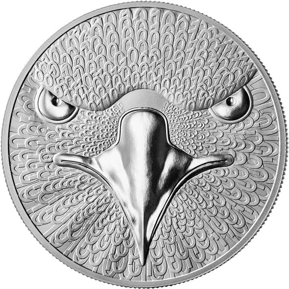 2026 Binary Eagle Bitcoin Crypto Satoshi 1oz .999 Silver Coin