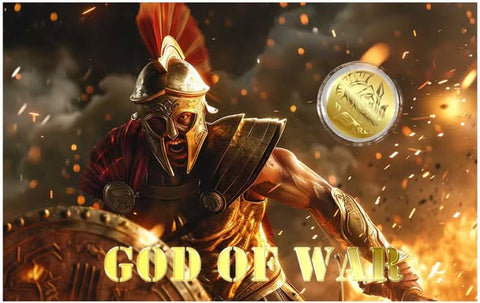 2026 Niue Ares 1/1000 oz .9999 Gold Coin in Card